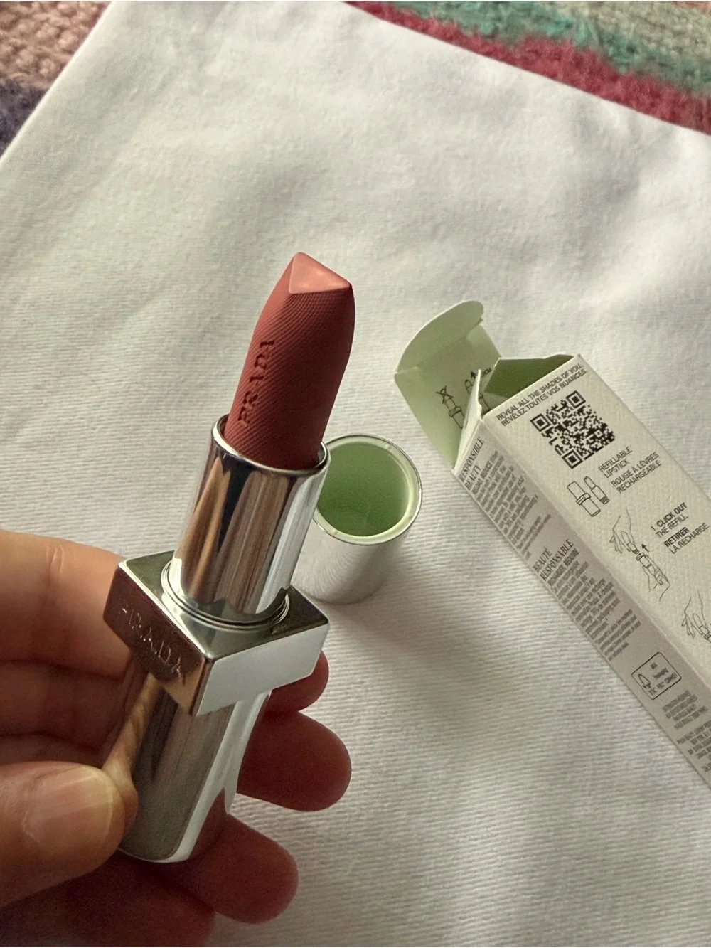 Prada Monochrome P158 Refillable Lip Color – Light Green